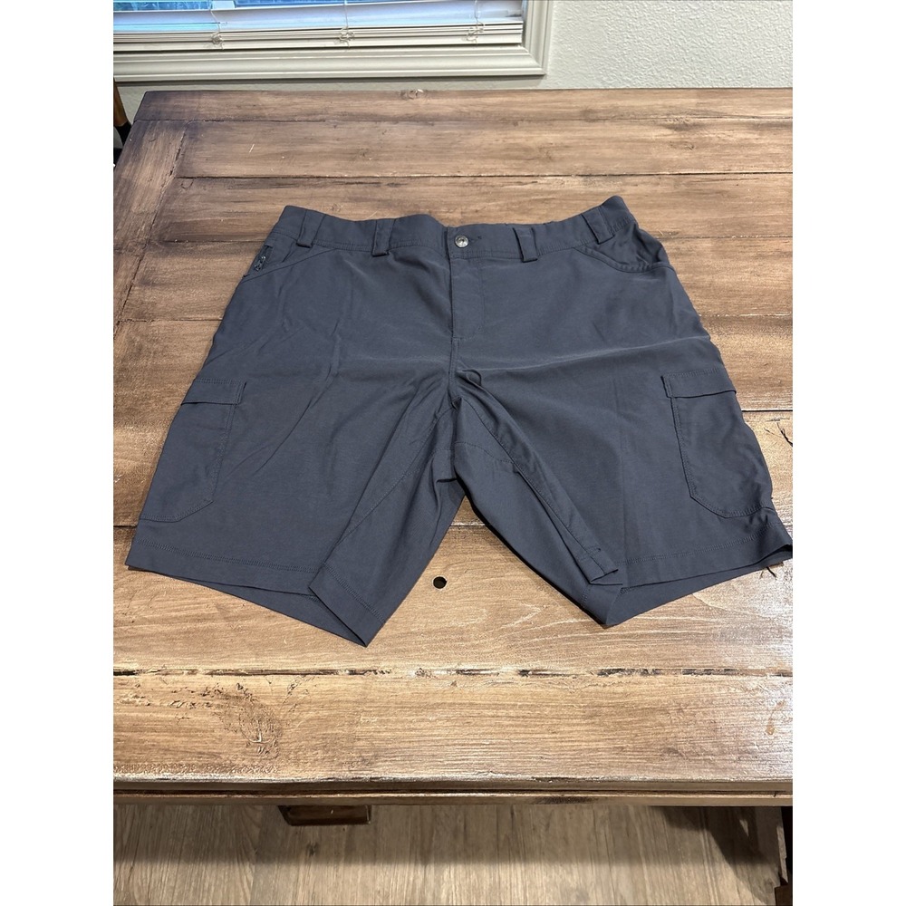 Duluth Trading Co Shorts Womens 18 Gray Dry On The Fly 10" Cargo Workwear Hiking